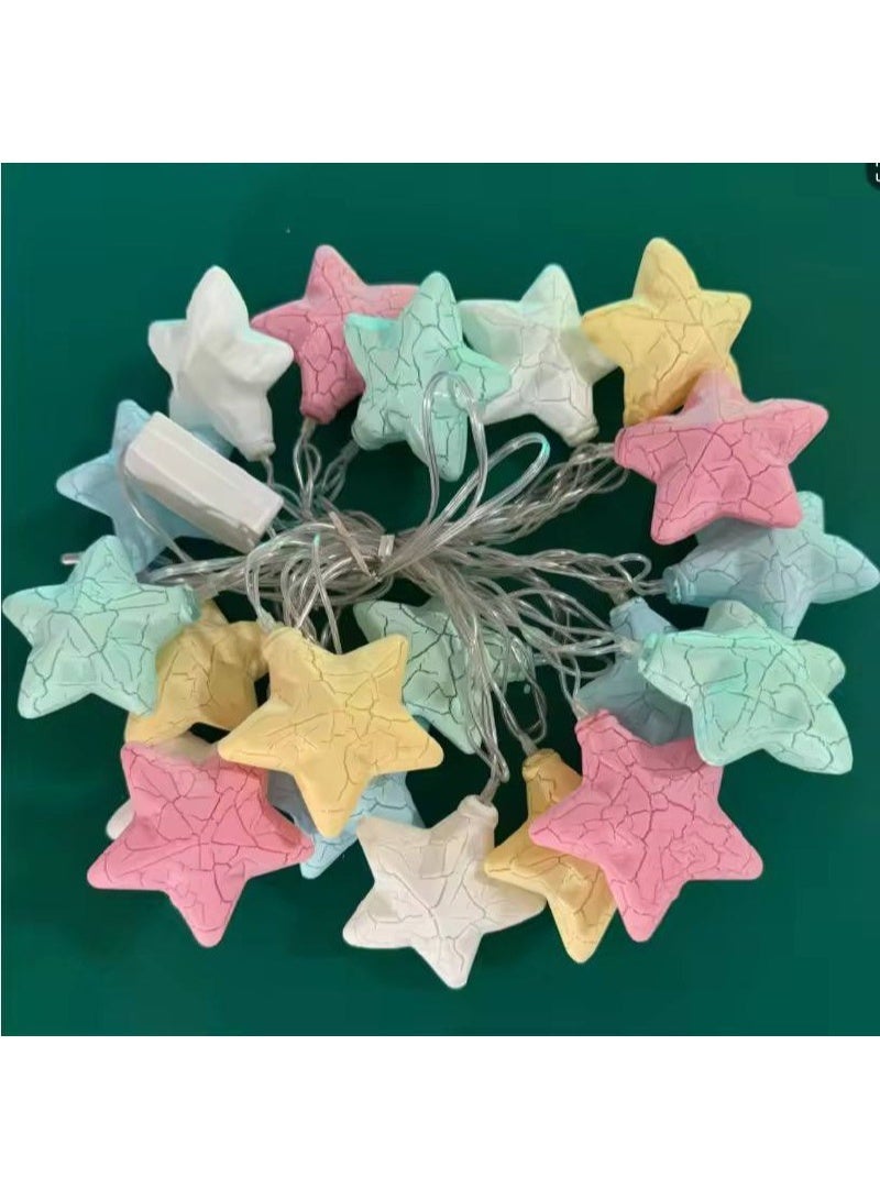 أضواء سلسلة LED على شكل نجوم رمضانية بطول 2.6 متر، أضواء زينة للعطلات - Image 1